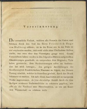 Vorerinnerung