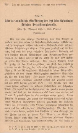 332-350 Über die allmähliche Einführung der jetzt beim Rosenkranz üblichen Betrachtungspunkte : Fortsetzung