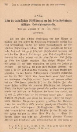 332-350 Über die allmähliche Einführung der jetzt beim Rosenkranz üblichen Betrachtungspunkte : Fortsetzung