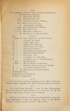 Münchener Börsen-Ordnung. 1879