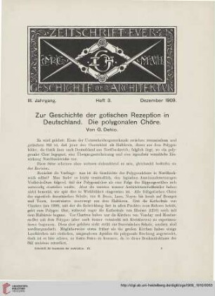 Heft 3 [Dezember 1909]