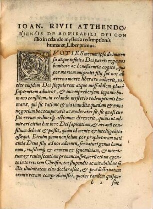 De admirabili Dei consilio in celando mysterio redemptionis humanae libri tres