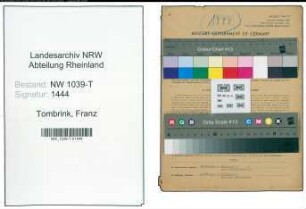 Entnazifizierung Franz Tombrink , geb. 06.04.1899 (Beamter)