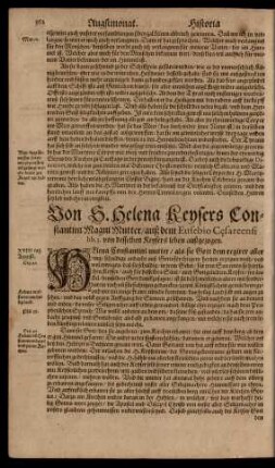 Von S. Helena Keysers Constantini Mutter/ ...