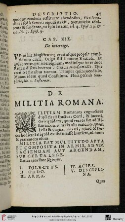 De militia romana