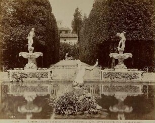 2968. P. E 1.- N.° Firenze - R. Giardino di Boboli. Un dettaglio della vasca detta dell’isolotto. (Alfonso Parigi)