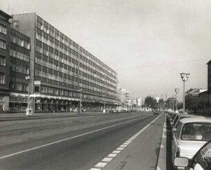 Dresden-Altstadt. Wilsdruffer Straße. Blick von der Schloßstraße zum Postplatz nach Westen