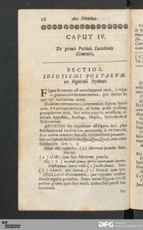 Caput IV. De primis Poëticis Locutionis Elementis