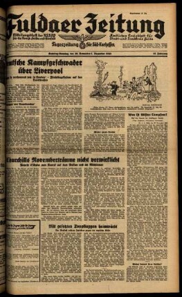Ausgabe vom Samstag, den 30. November 1940.