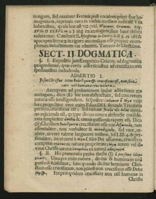 Sect. II. Dogmatica.