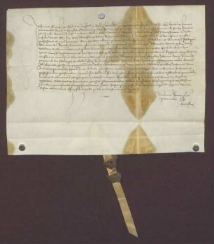 Johannes Greußing, Generalvikar des Bischofs von Würzburg, erteilt Johannes Sauer die Investitur auf die Frühmesspfründe zu Unterwittighausen.