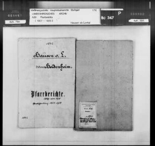 Hausen/Lontal: Pfarrberichte und Pfarrbeschreibungen