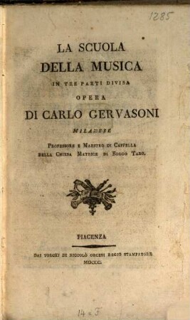 La scuola della musica : in tre parti divisa, [1]