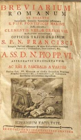 Breviarium Romanum ex decreto Sacrosancti Concilii restitutum ...