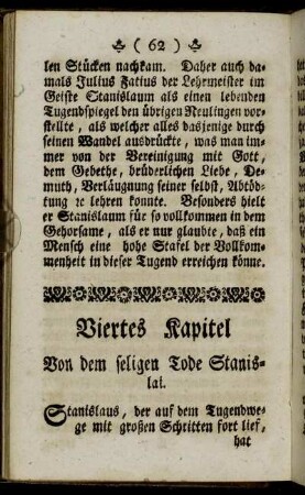 Viertes Kapitel. Von dem seligen Tode Stanislai.