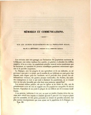 Bulletin de la Commission Centrale de Statistique. 3. 1847