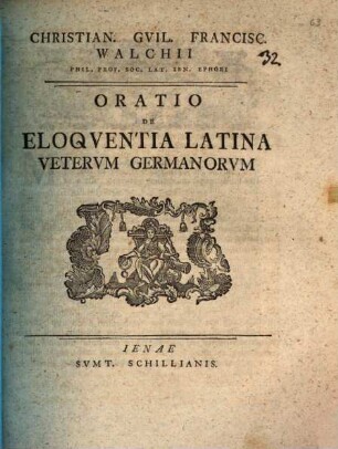Oratio de eloquentia Latina veterum Germanorum