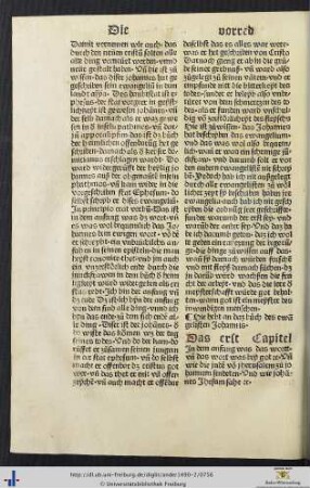 Das buoch des ewangelisten Johannis