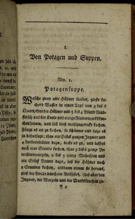 I. Von Potagen und Suppen.