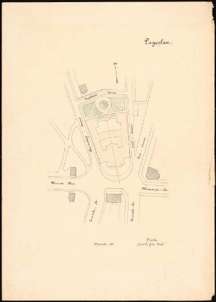 Landeshaus der Provinz Westfalen, Münster: Lageplan 1:500