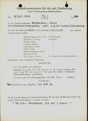 Weinheimer, Julie