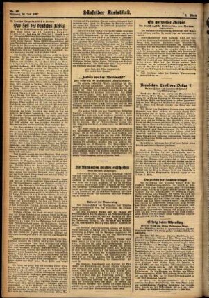 Zweite Ausgabe vom Mittwoch, den 28. Juli 1937.