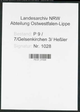 Sterberegister Standesamt Gelsenkirchen 3 Heßler