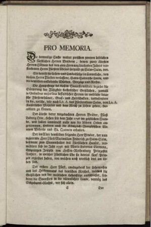 Pro Memoria