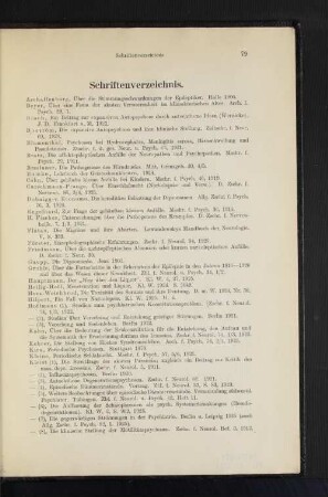 Schriftenverzeichnis.