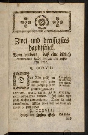 143-162, Zwei und dreissigstes Haubtstück. - Vir und dreissigstes Haubtstück.