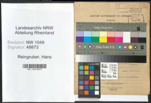 Entnazifizierung Hans Reingruber , geb. 05.09.1912 (Lehrer)