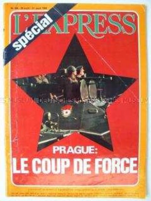 Sonderausgabe der französischen Zeitschrift "L'EXPRESS" zur militärischen Intervention des Warschauer Vertrages in der CSSR 1968