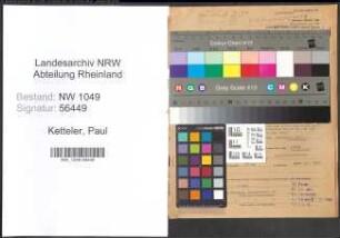 Entnazifizierung Paul Ketteler , geb. 21.04.1907 (Dirigent)