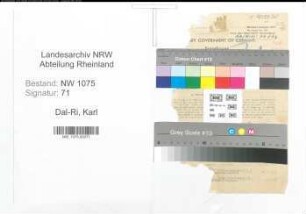 Entnazifizierung Karl Dal-Ri , geb. 05.02.1888 (Lehrer)