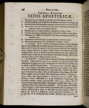Incerti Reditus Sedis Apostolicæ.