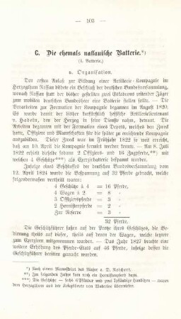C. Die ehemals nassauische Batterie.
