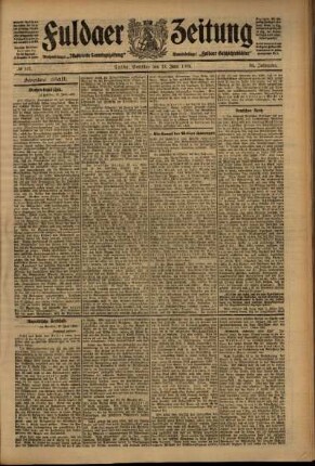 Zweite Ausgabe vom Samstag, den 19. Juni 1909.