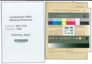 Entnazifizierung Jakob Doerning , geb. 28.03.1895 (Schreinermeister)