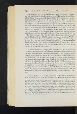 b) Landschaftlicher und geographischer Raum.