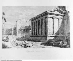 "Tempio della Fortuna Virile"; (aus der Serie römischer Veduten, 7 Blatt)