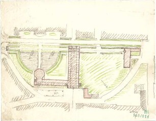 Fischer, Theodor; München, Alter Botanischer Garten; Neues Ausstellungsgebäude (ehem. Glaspalast) - Lageplan