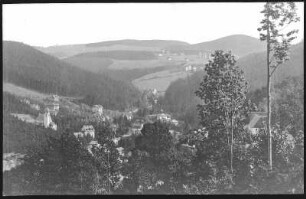 Kipsdorf. Blick auf Kipsdorf u.n. Schellerhau und Bärenfels