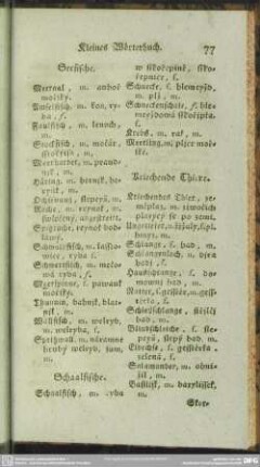 Kriechende Thiere