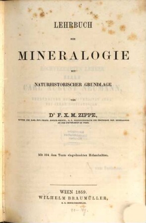 Lehrbuch der Mineralogie : mit naturhistorischer Grundlage