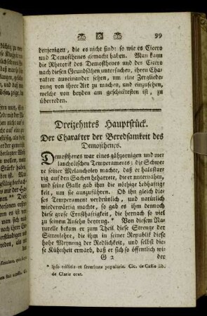 Dreizehntes Hauptstück. Der Charakter der Beredsamkeit des Demosthenes.