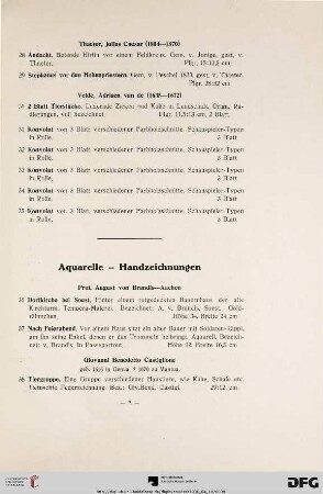 Aquarelle – Handzeichnungen (Nr. 36-52)