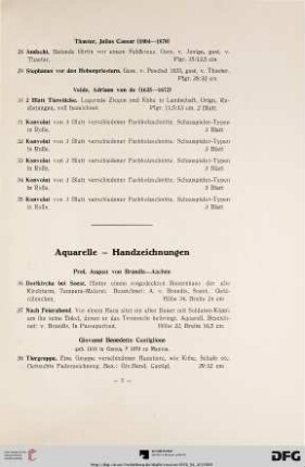 Aquarelle – Handzeichnungen (Nr. 36-52)