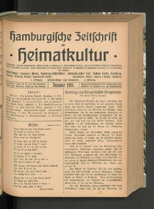 Beiträge zur Vorgeschichte Bergedorfs.