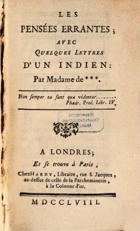 Pensées errantes