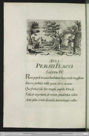 Auli Persii Flacci Satyra IV.